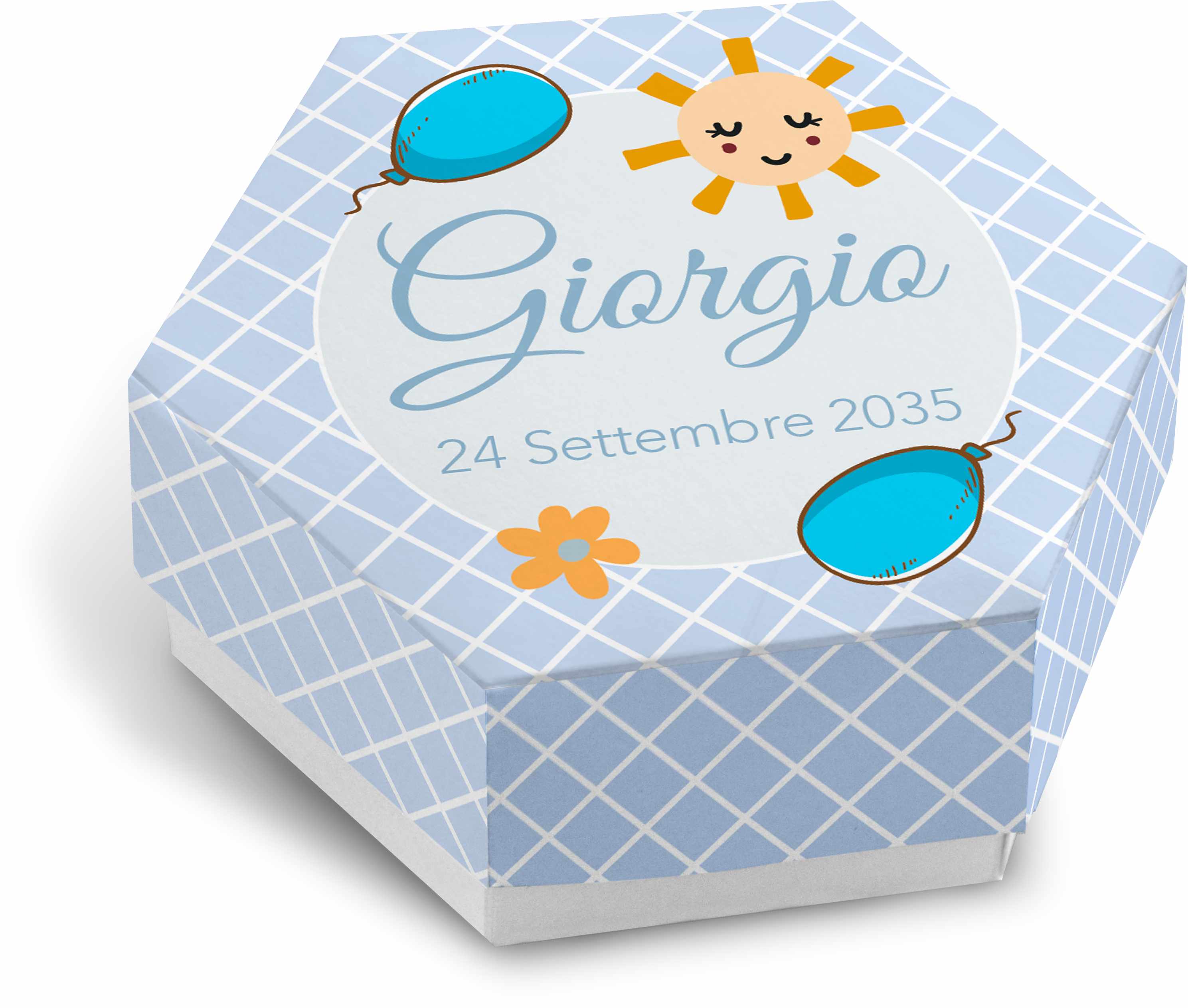 Scatolina porta confetti personalizzata quadrata Easyprint stampabile fai  da te modello FEB2004