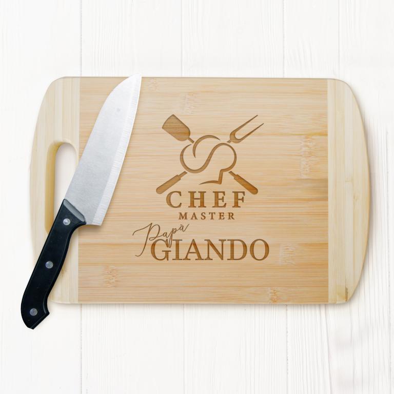 Tagliere in bambù con coltello per il pane, Logo Personalizzato